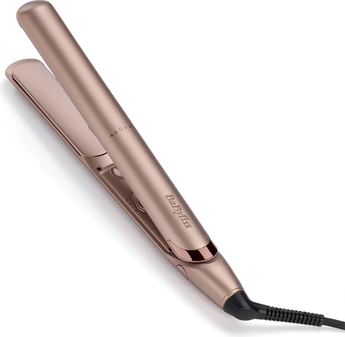 Drejtues flokësh, BaByliss ST90PE, 28mm, 235°C, 3 nivele nxehtësie, ngjyrë rozë e artë