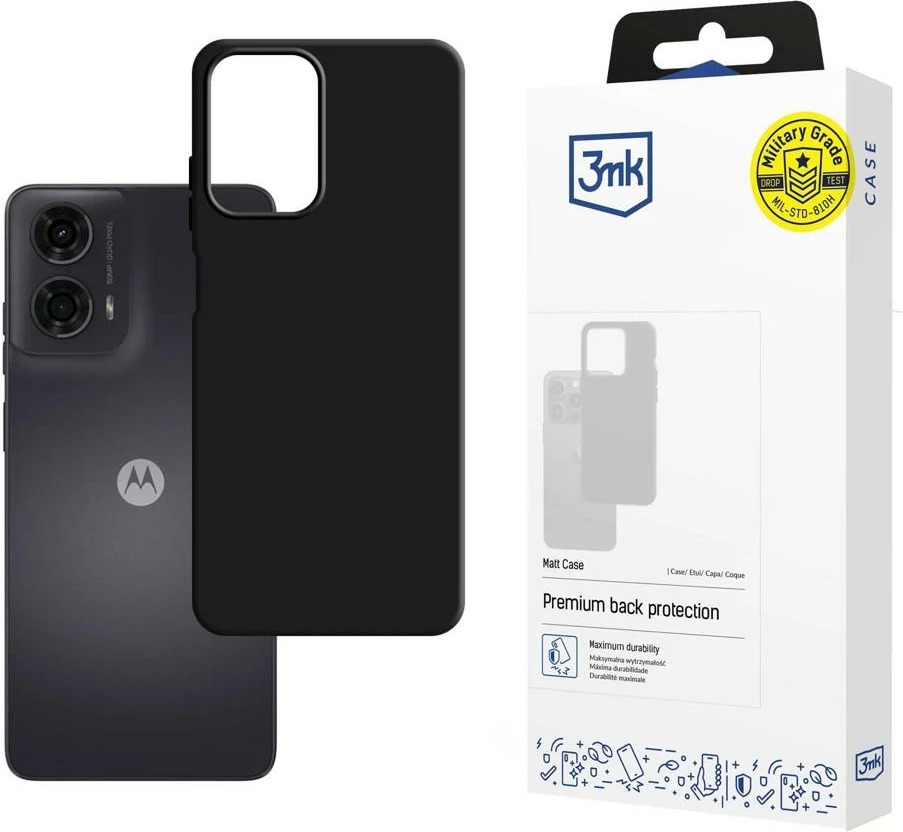Mbështjellës 3mk Matt Case për Motorola Moto G24, i zi