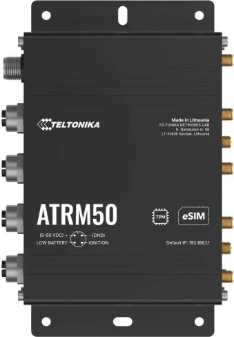 Router TELTONIKA ATRM50 5G 4x Gigabit Ethernet M12 dual SIM eSIM GNSS 9-50V IP30 i zi