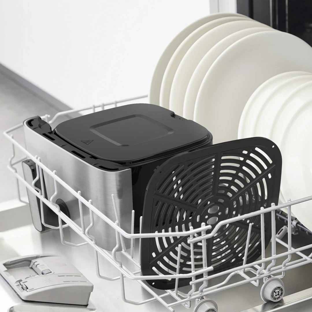 Fritezë me ajër të nxehtë Tefal Easy Fry Mega EY855D10, 7.5 L, E zezë, Inox