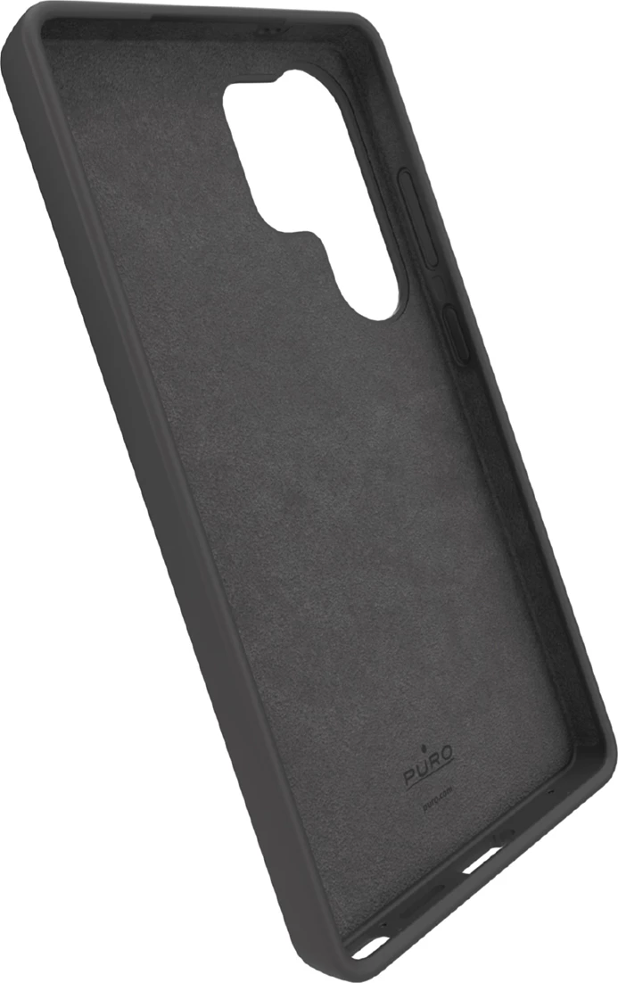 Mbështjellës Puro Icon për Samsung Galaxy S25 Ultra, silikon, i zi