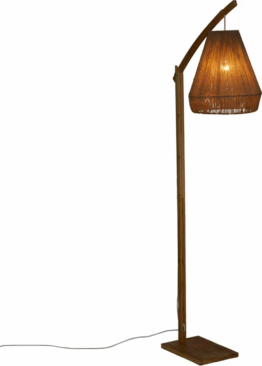 Llambë dyshemeje Sean E27 60W bambu bezhë 52x30x158cm set 2 copë