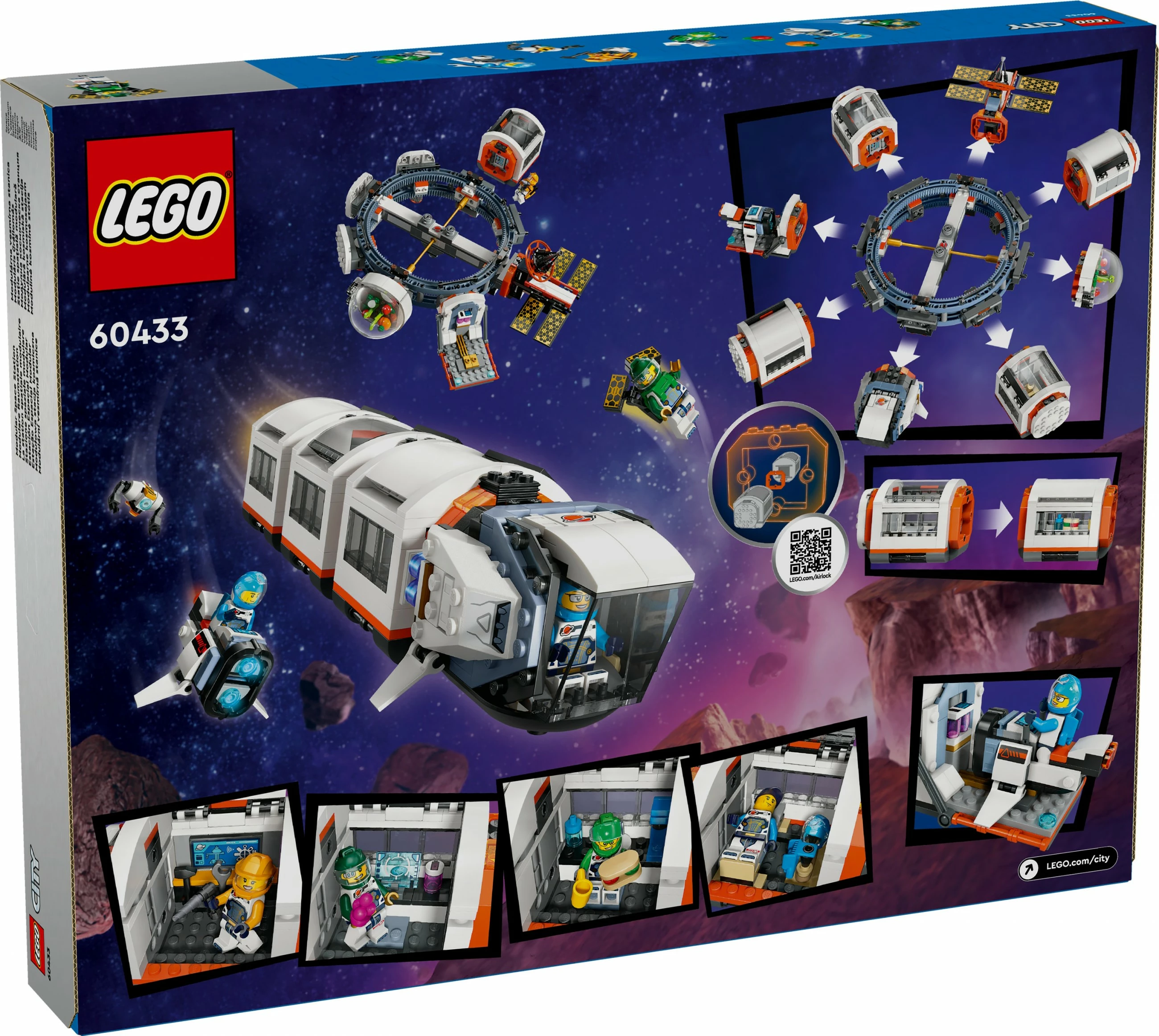 Set ndërtimi LEGO Modular Space Station 60433, 1097 pjesë, shumëngjyrësh