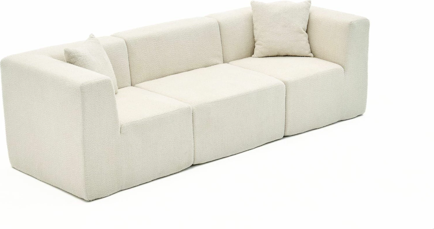 Divan treshe, krem, Atelier del Sofa, 3 pjesë