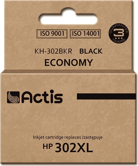 Bojë zëvendësese Actis KH-302BKR ink për HP 302XL F6U68AE, (XL)15ml, e zezë