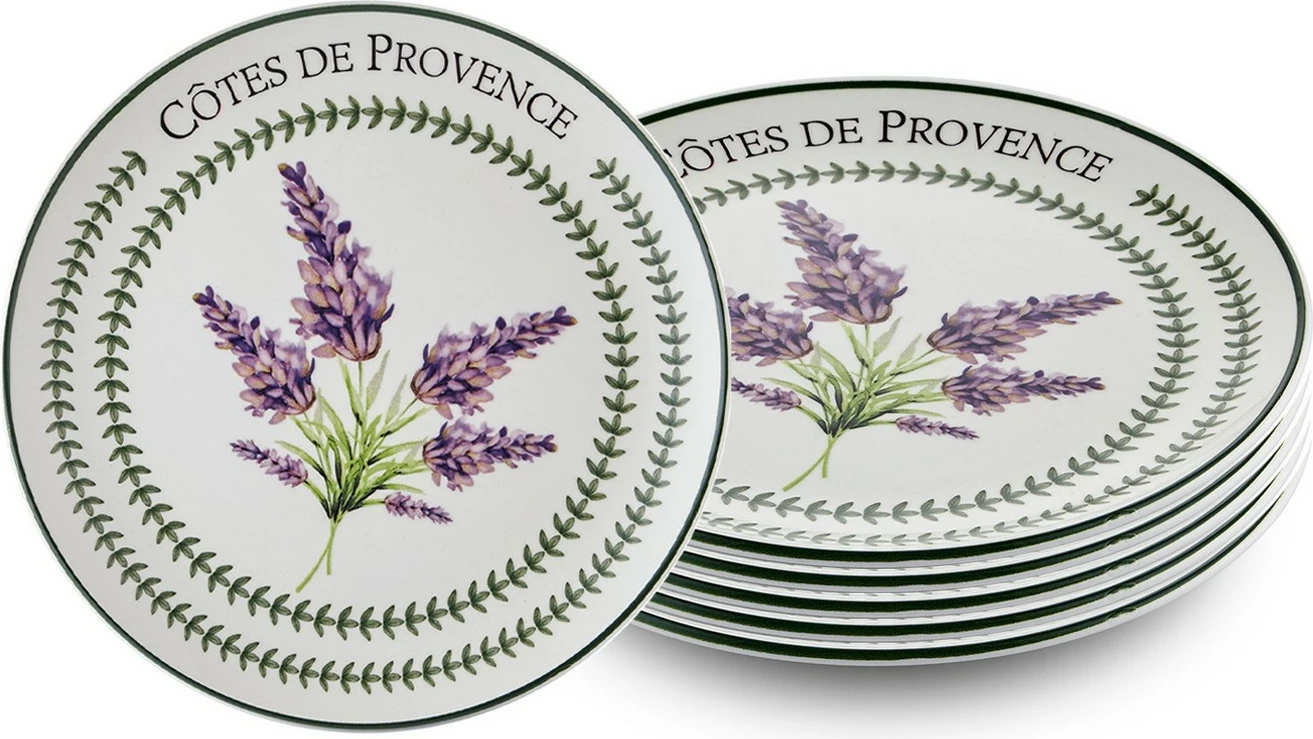 Set pjatash shërbimi, 6 copë, ngjyrë lejla, PRC0004