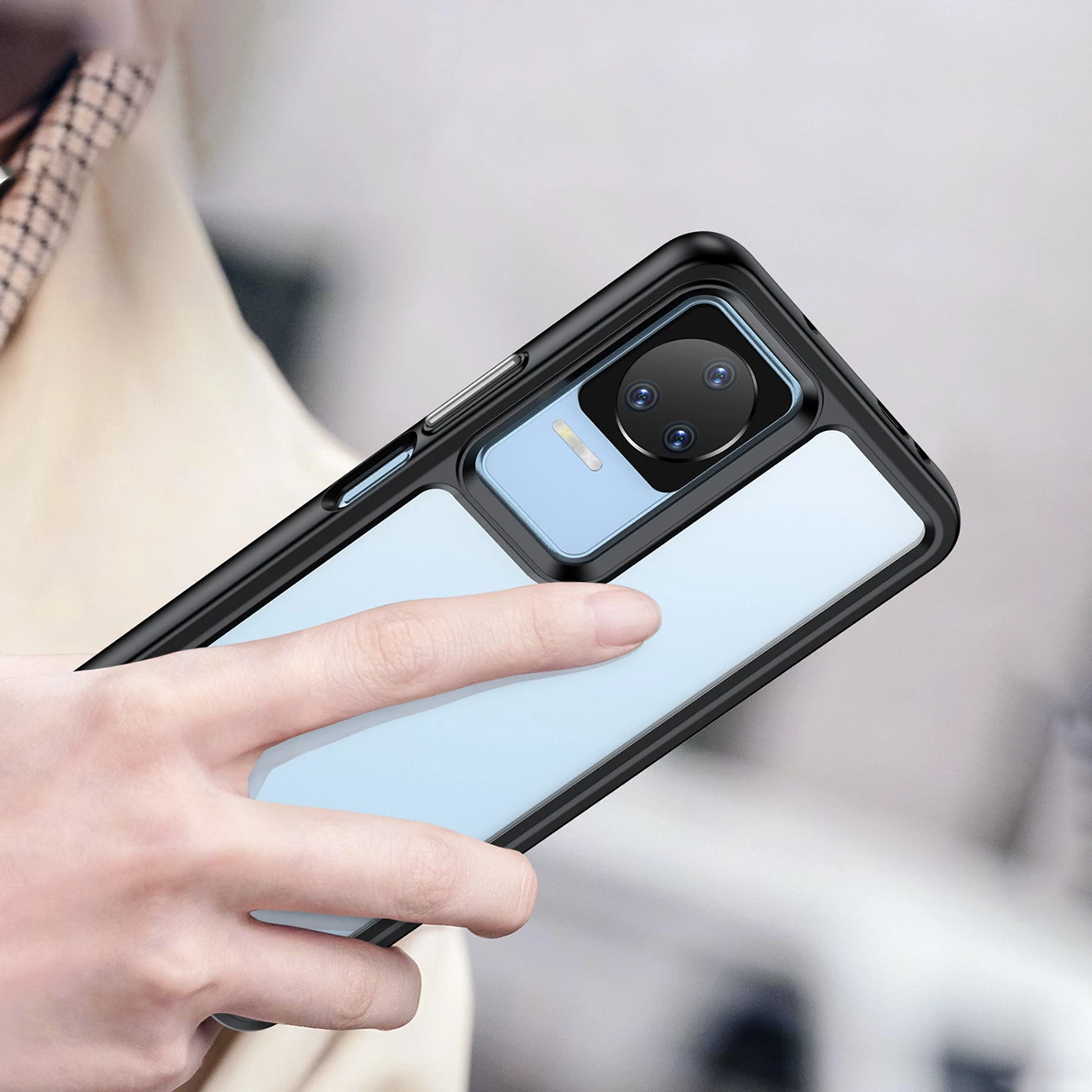 Mbështjellës Hurtel Outer Space Case për Xiaomi Poco F4 5G, i zi