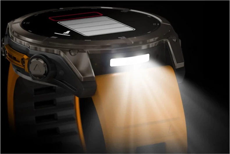 Smartwatch Garmin fēnix® 8 AMOLED, Sapphire Titanium with Spark Orange / Graphite silicone strap, 51 mm