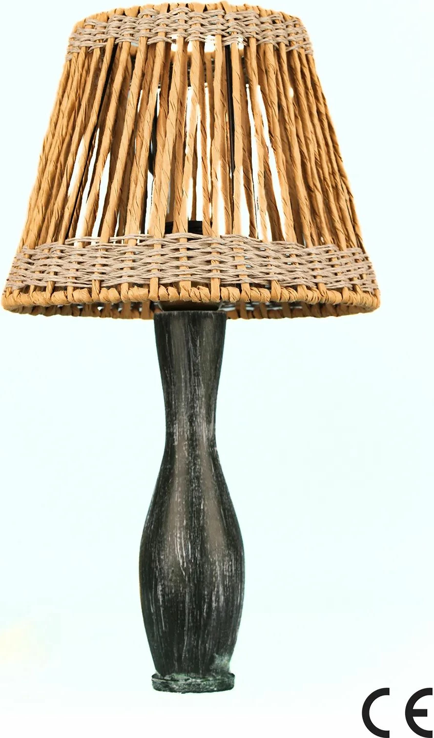 Llambë tavoline Opviq, BK055, dru, ngjyrë lis dhe kaltër