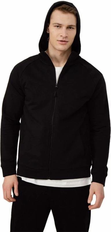 Duks me kapuç Outhorn, modeli HOL22 BLM618 20S për meshkuj, ngjyrë e zezë