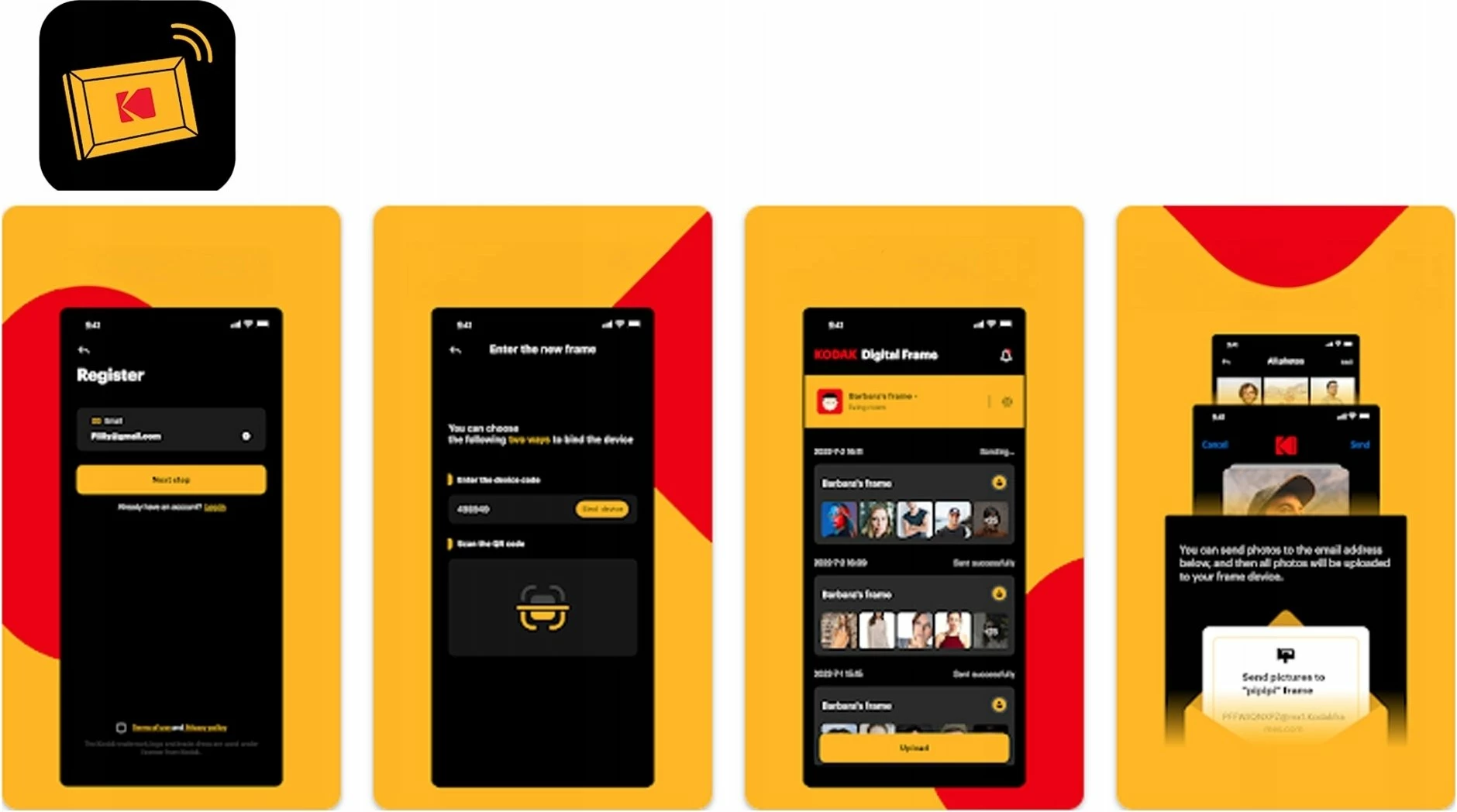 Kornizë digjitale fotografish Kodak RCF-1561W 15.6\" Full HD 32GB Wi‑Fi Touch, kafe (burlywood)