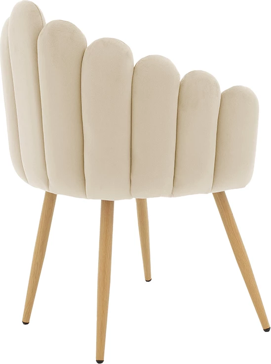 Karrige Briella këmbë metalike natyrale-velur ngjyrë ecru