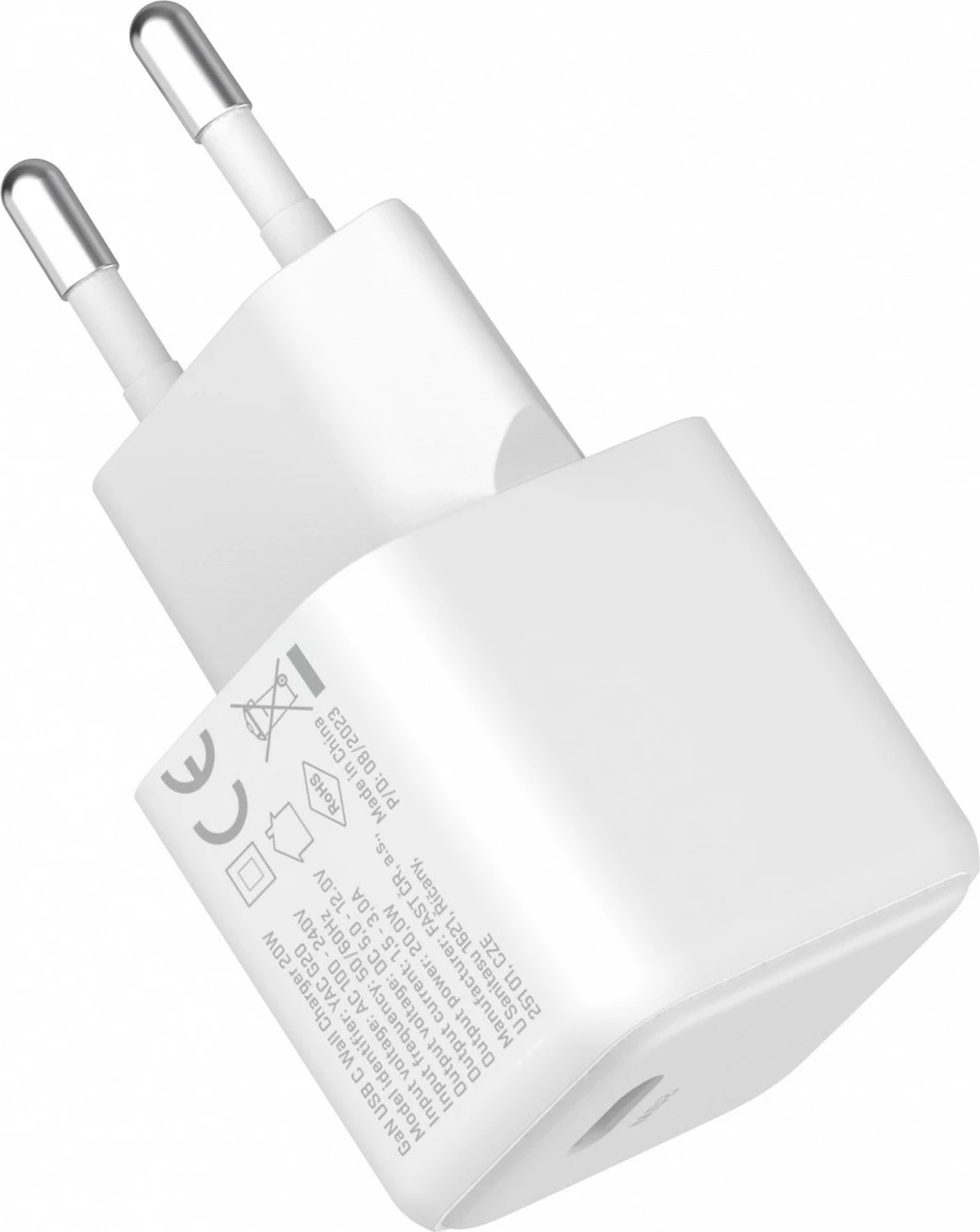 Karikues muri YENKEE YAC G20 VOLT, USB Type-C, 20W, i bardhë