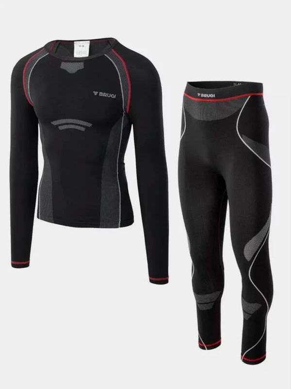 Veshje termoaktive për meshkuj Brugi, e zezë