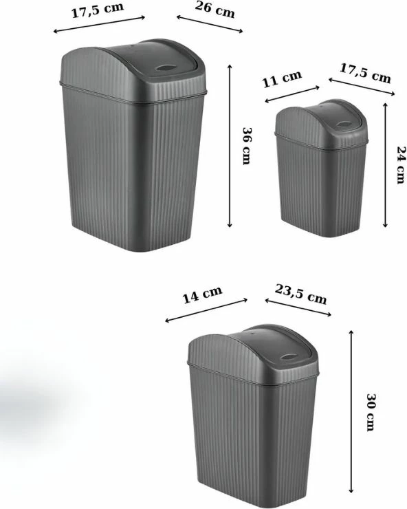 Set koshash (3 copë), ngjyrë gri, Hermia