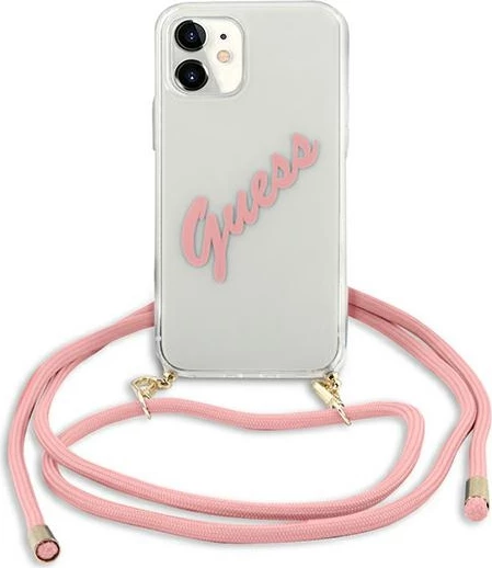 Mbështjellës Guess Script Vintage për iPhone 12 mini 5.4", Rozë