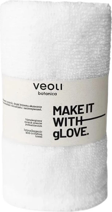 Peshqir fytyre Veoli Botanica Make It With Glove për femra, 1 copë