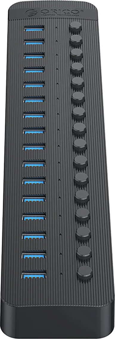 Hub USB 16 porta Orico CT2U3-16AB, USB 3.0, me çelësa individual, e zezë
