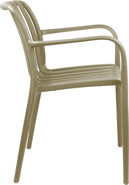 Karrige për kopsht Zoi pp, ngjyrë kapuçino, 58.5x54x80cm