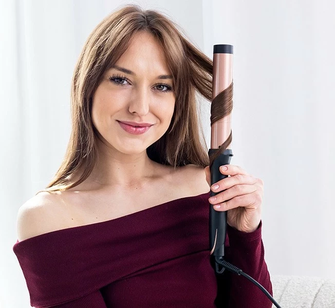 Lok për flokë Lafe Sleek & Shine Curler 32 mm, e zezë/kupër