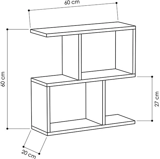 Tavolinë anësore anthracite 60x20x60cm