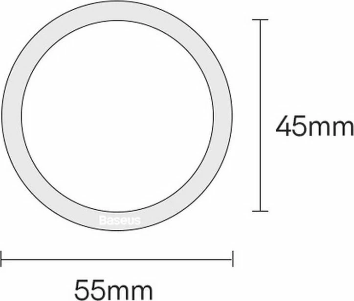 Unazë magnetike Baseus Halo MagSafe PCCH000001, 2 copë, e zezë