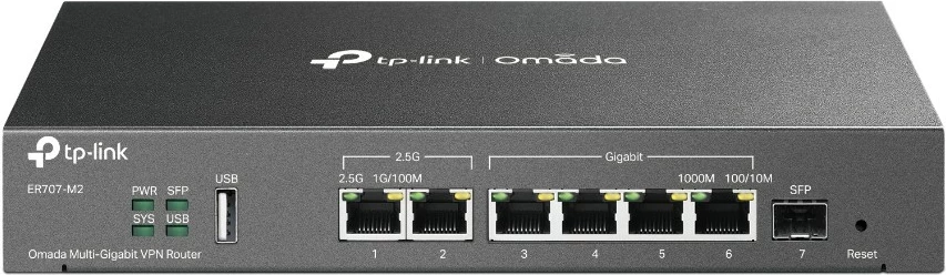 Router VPN TP-Link Omada ER707-M2, Multi-Gigabit, Ethernet WAN, 2.5 Gigabit Ethernet, i zi