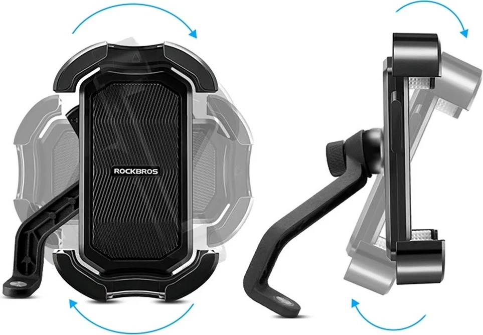 Mbajtëse telefoni për biçikletë Rockbros 25210032001, ABS, e zezë