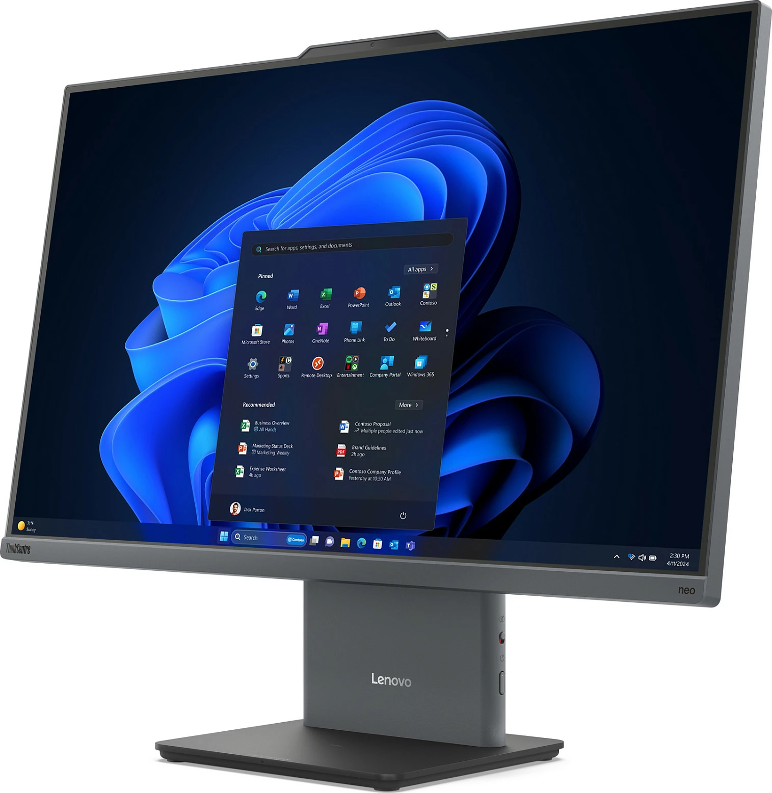 Kompjuter All-in-One Lenovo ThinkCentre neo 50a 27 Gen 5, Intel Core i5, 16GB RAM, 512GB SSD, 27 inch, Luna Grey