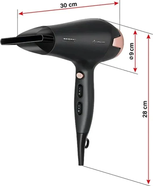 Tharëse flokësh MPM MSW-24, 2500 W, e zezë/rozë