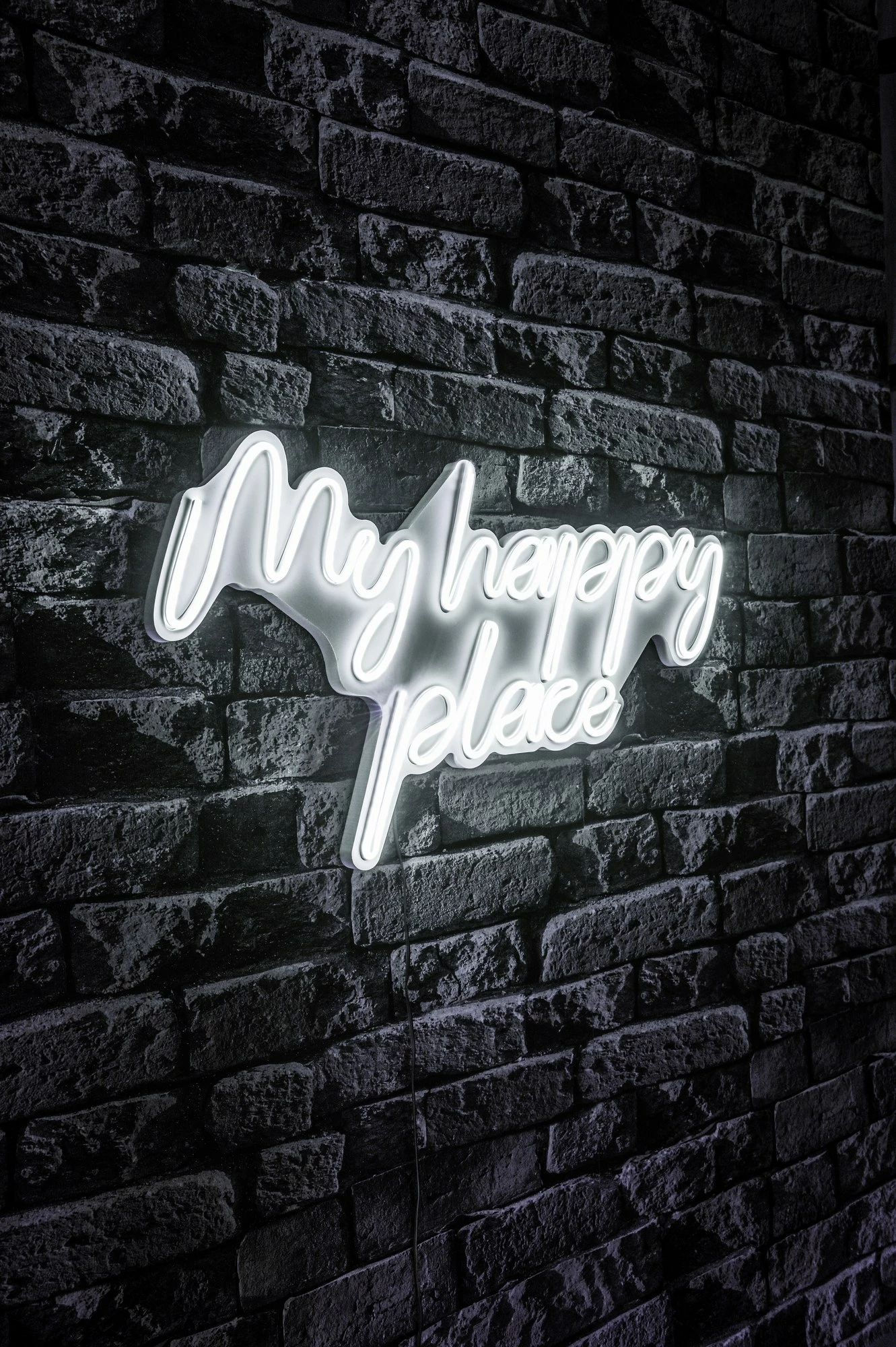 Dekor dritash LED plastike, My Happy Place, e bardhë