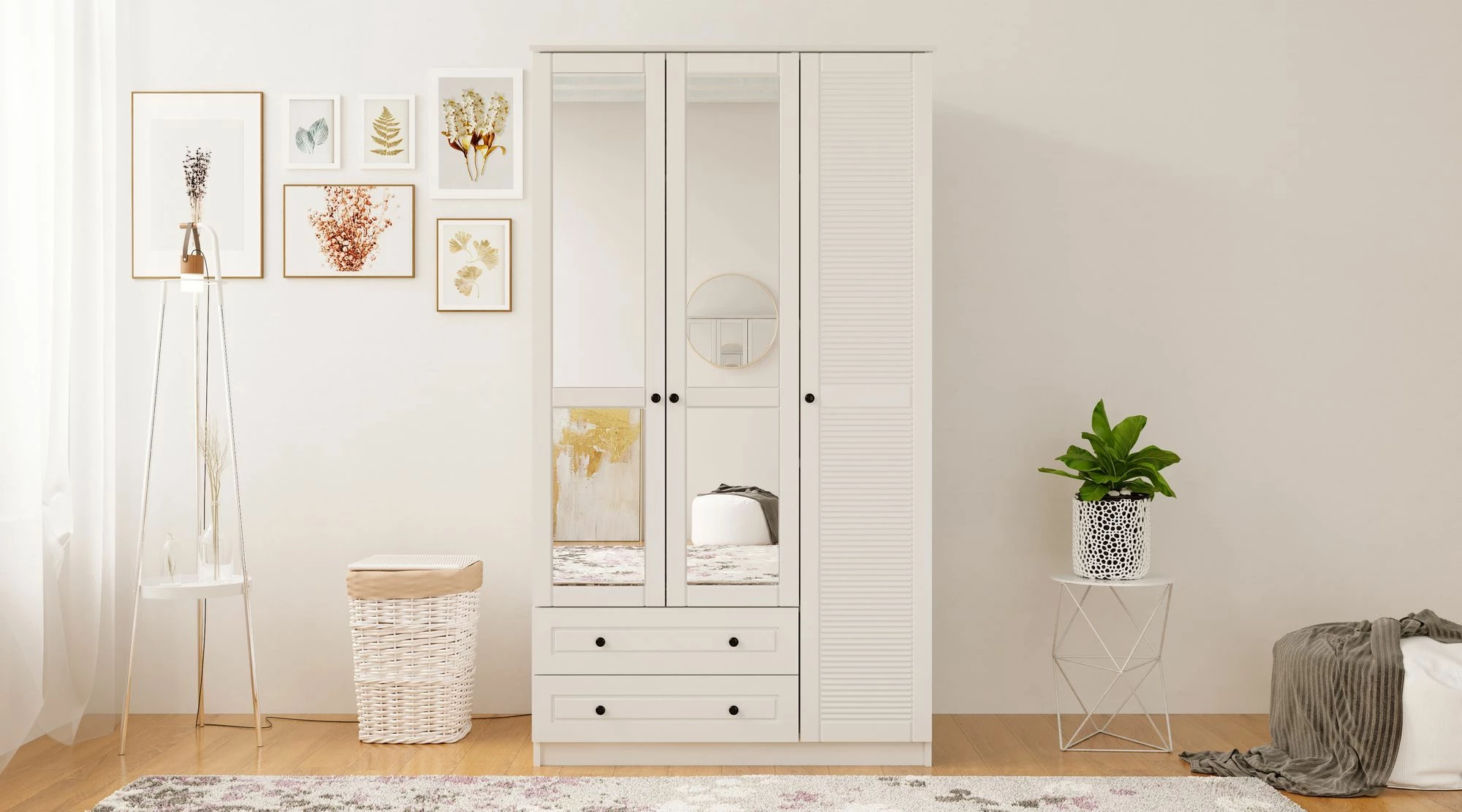 Dollap Skye Decor, ngjyrë e bardhë mat, Rb-062-03