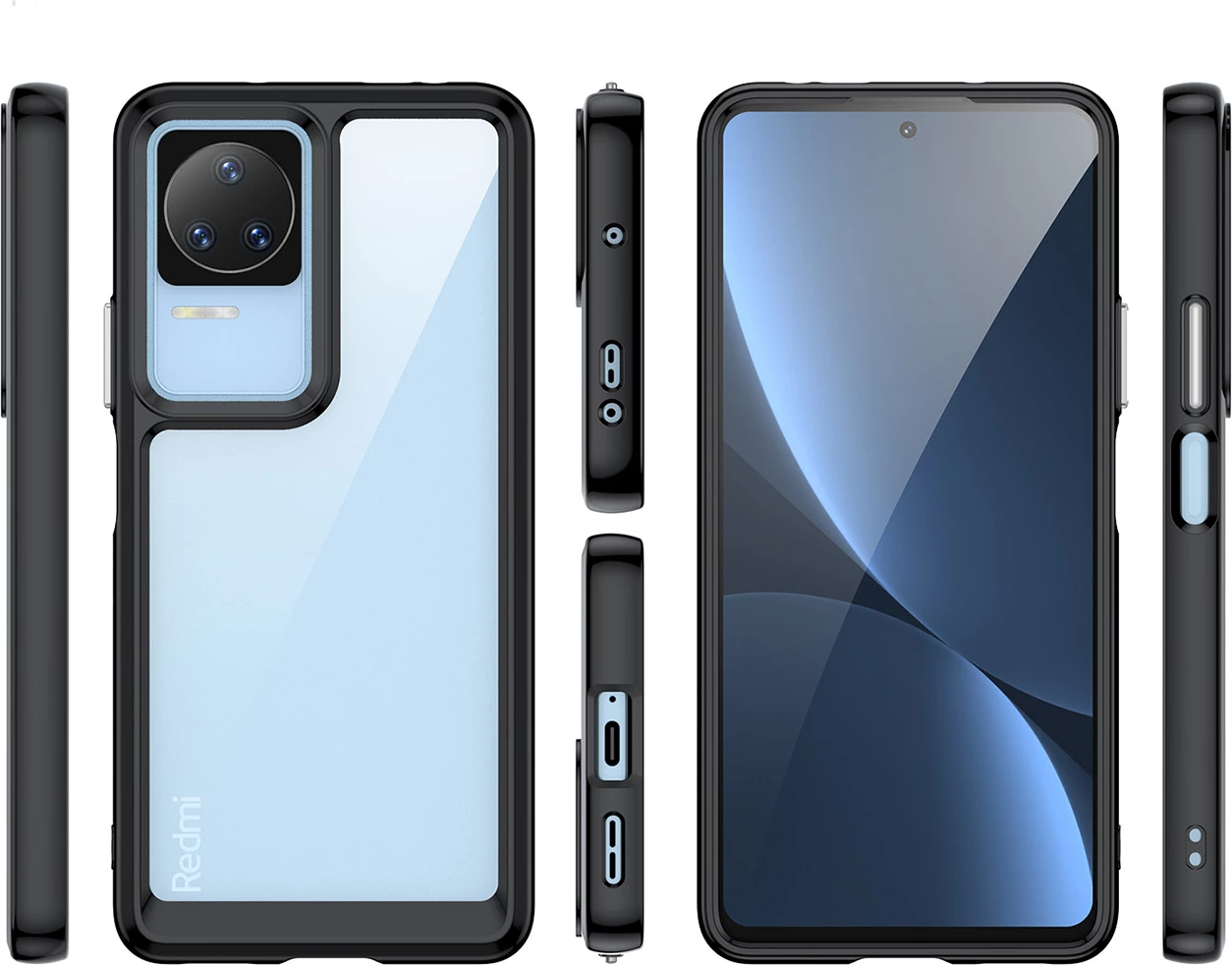 Mbështjellës Hurtel Outer Space Case për Xiaomi Poco F4 5G, i zi