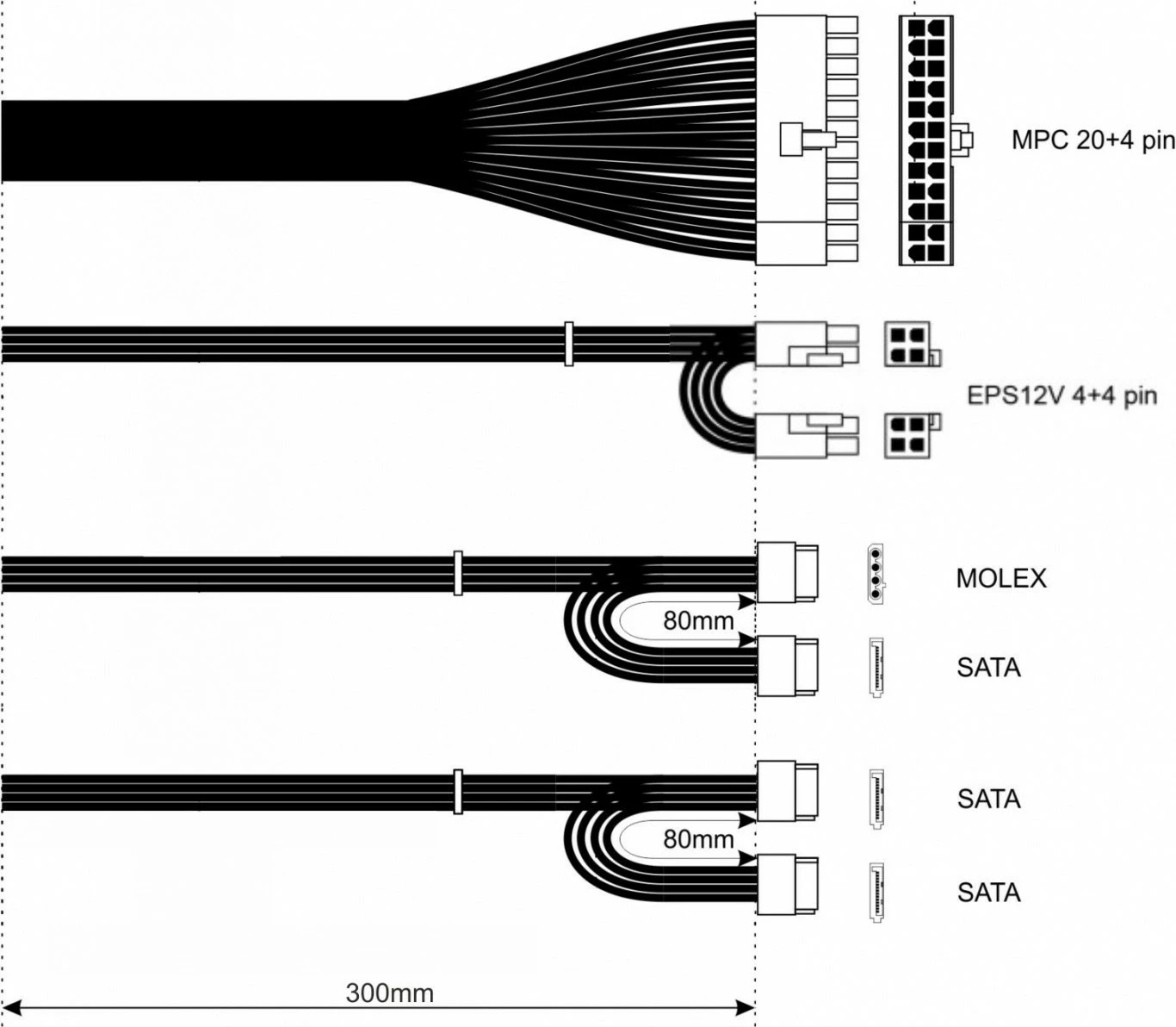 Kasë furnizimi AKYGA AK-T1-250, 250W, 80 PLUS Gold