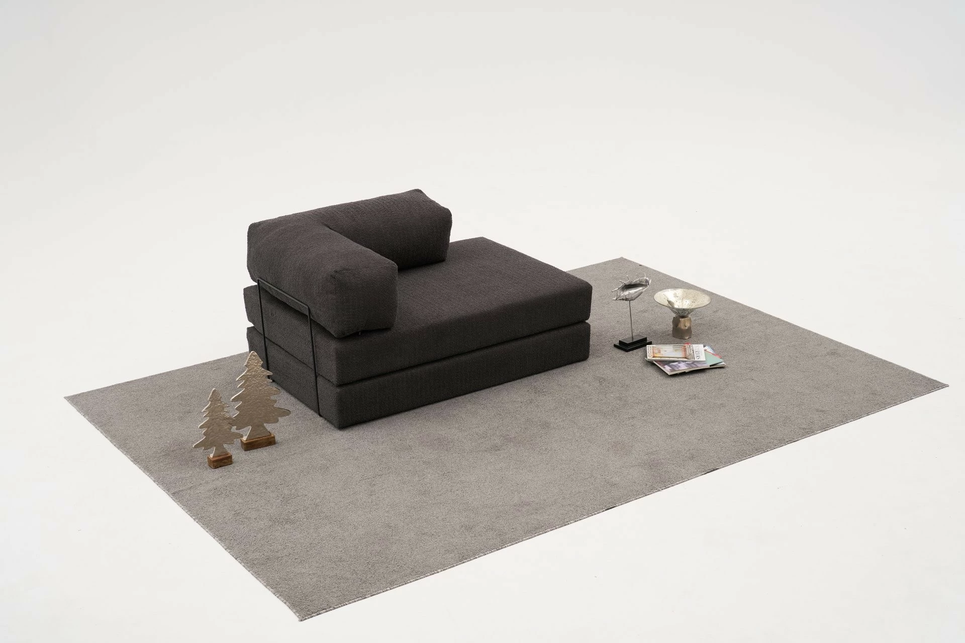 Divan dy ulës Comfort, ngjyrë antracit, Atelier del Sofa
