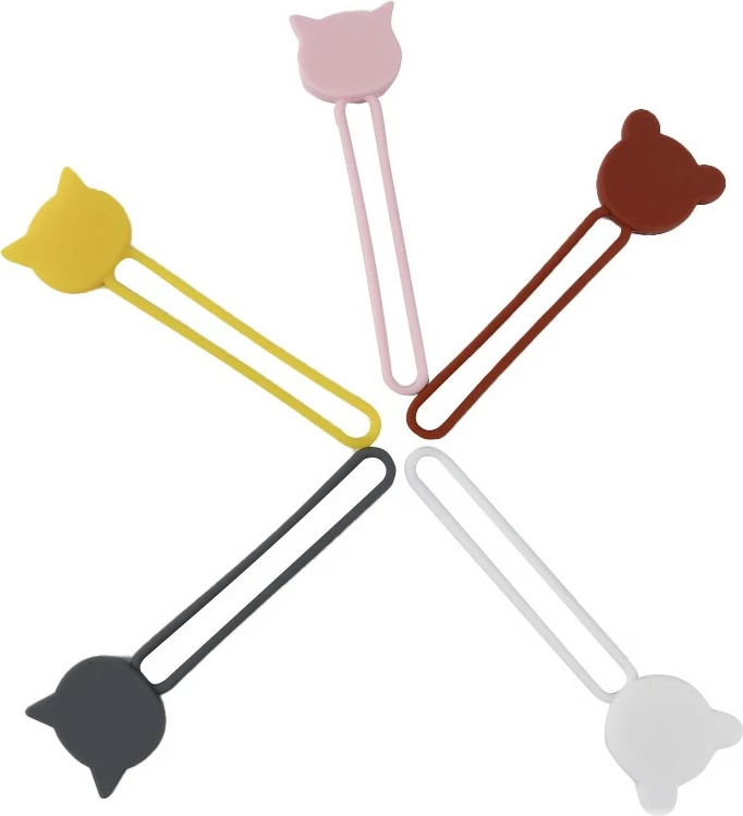 Mbështjellës kabllosh Hurtel prej silikoni, i bardhë