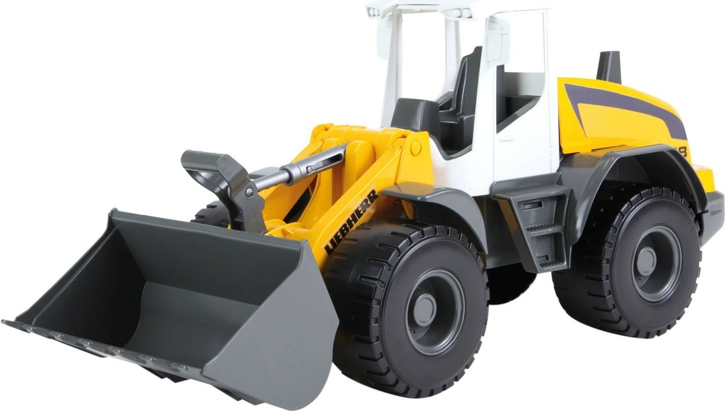 Lodër ekskavator Lena Worxx Liebherr L 538, plastikë, 48 cm, verdhë/gri/bardhë