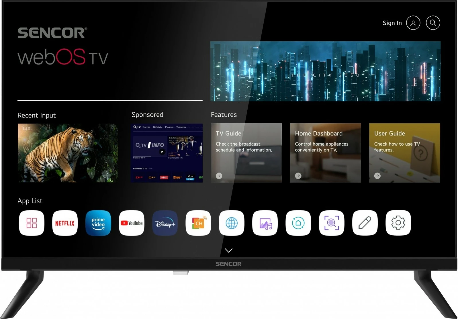 Televizor Smart Sencor SLE 24S803B, 24", webOS LG, HD Ready, i zi