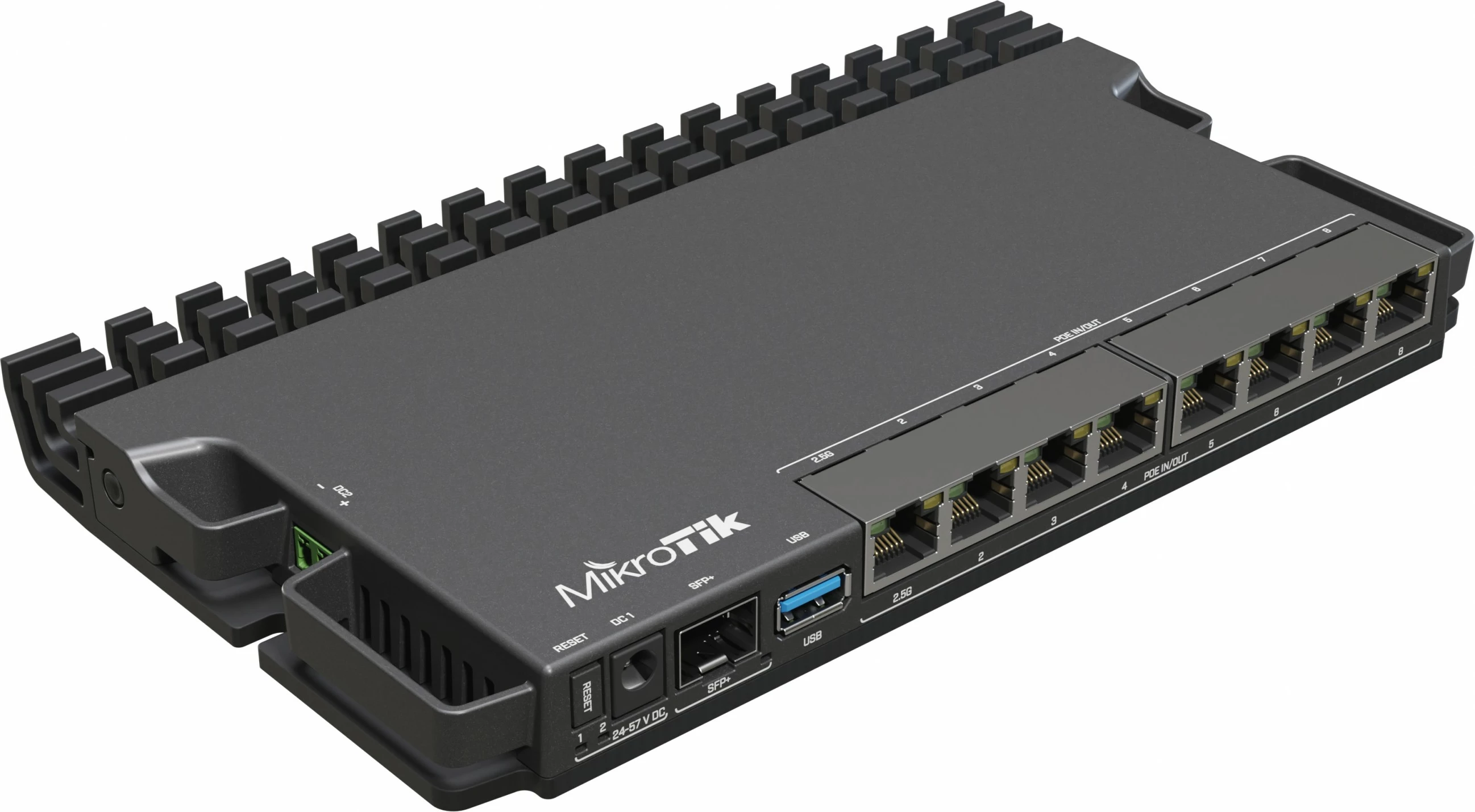 Router MikroTik RB5009UG+S+IN, Ethernet WAN, 2.5 Gigabit Ethernet, e zezë