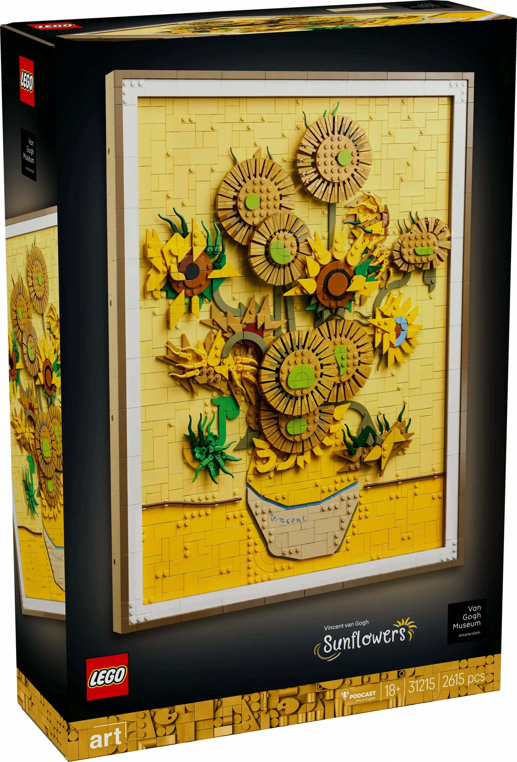 Set ndërtimi LEGO Art 31215 Vincent van Gogh Sunflowers, shumëngjyrësh