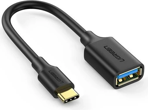 Kabllo adapter UGREEN 30701, USB 3.2 Gen 1, USB C në USB A, 0.15m, Zi