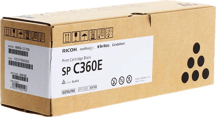 Toner Ricoh SP C360E 408188 2500 faqe e zezë