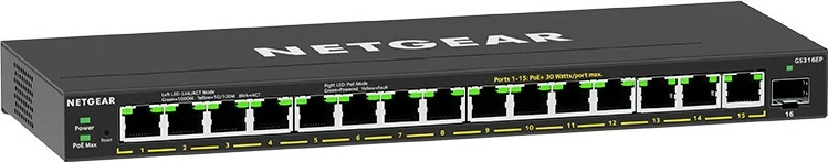 Switch NETGEAR GS316EP-100PES, Managed, Gigabit Ethernet, PoE, i zi