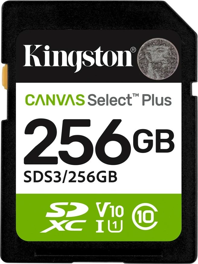 Kartelë memorie Kingston Canvas Select Plus Gen3 SD, 256GB, SDXC, 150MB/s