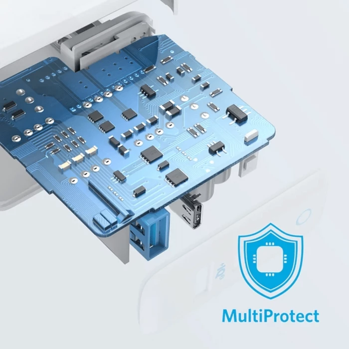 Karikues Anker PowerPort PD+ A2636G21 35W 2-port USB-C PD + USB-A, i bardhë