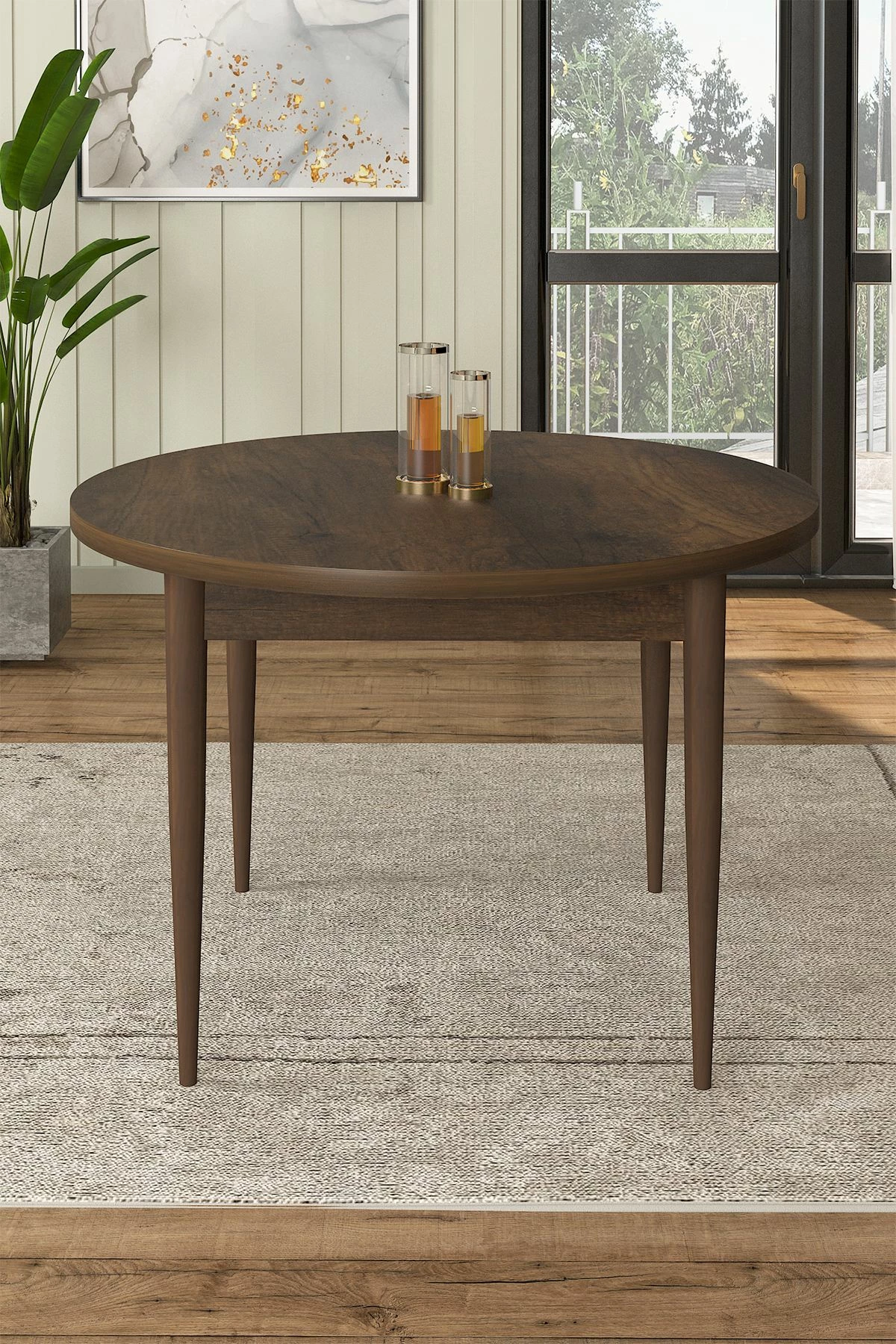 Tavolinë ngrënieje Hanah Home, Rox - Barok, kafe