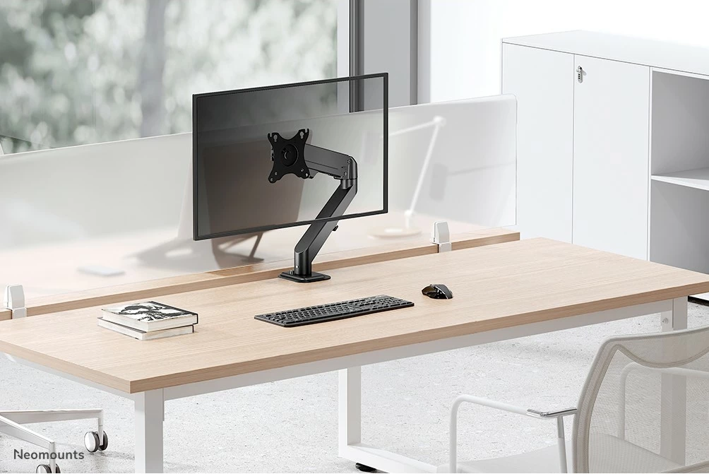 Krah monitori Neomounts DS70-700BL1, gas spring, 17-27 inç, clamp, i zi