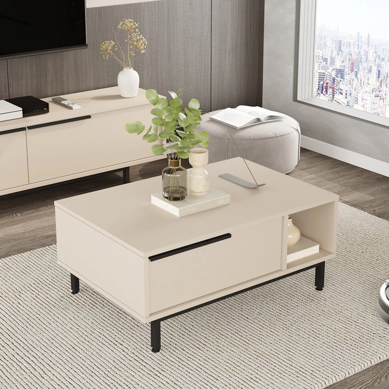 Tavolinë kafeje Frixton, ngjyrë kapuçino, 90x60x37.5cm