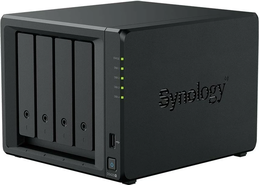 NAS Synology DS425+, 2GB RAM, 6 disqe, USB 3.2, RJ-45