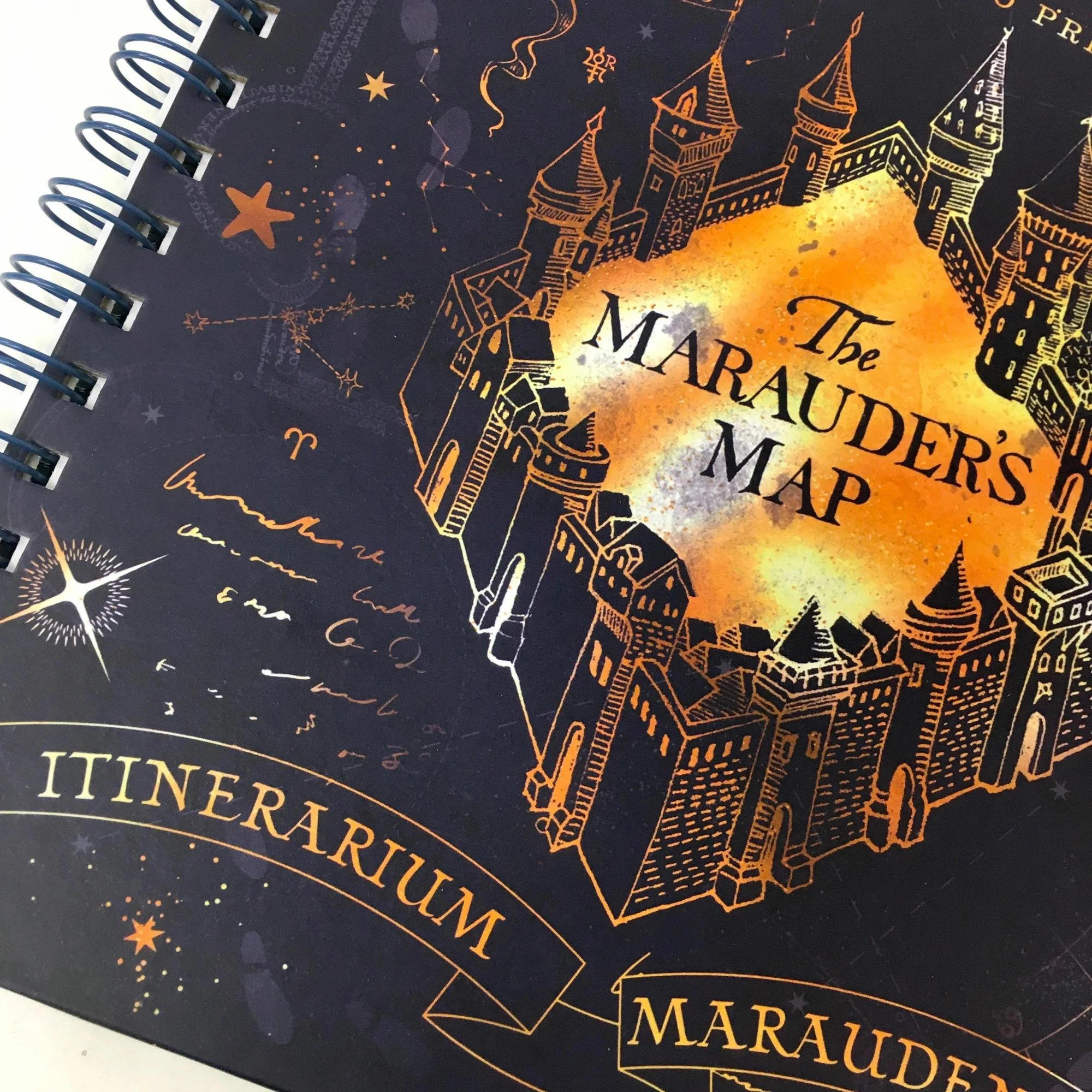 Fletore me spirale Pyramid International Harry Potter Marauder's Map A4, blu e errët